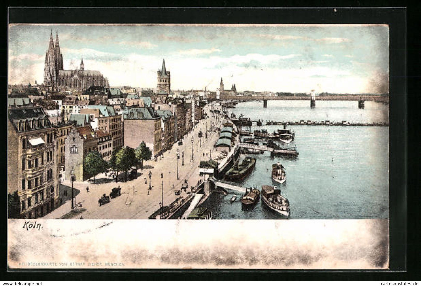 AK Köln A. Rhein, Strassenblick Auf Den Leystapel  - Köln