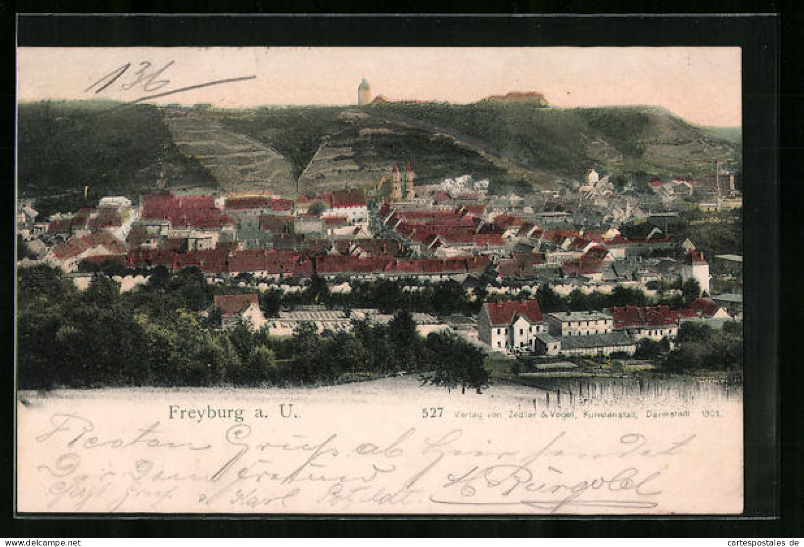 AK Freyburg A. U., Totalansicht Aus Der Vogelschau  - Freyburg A. D. Unstrut