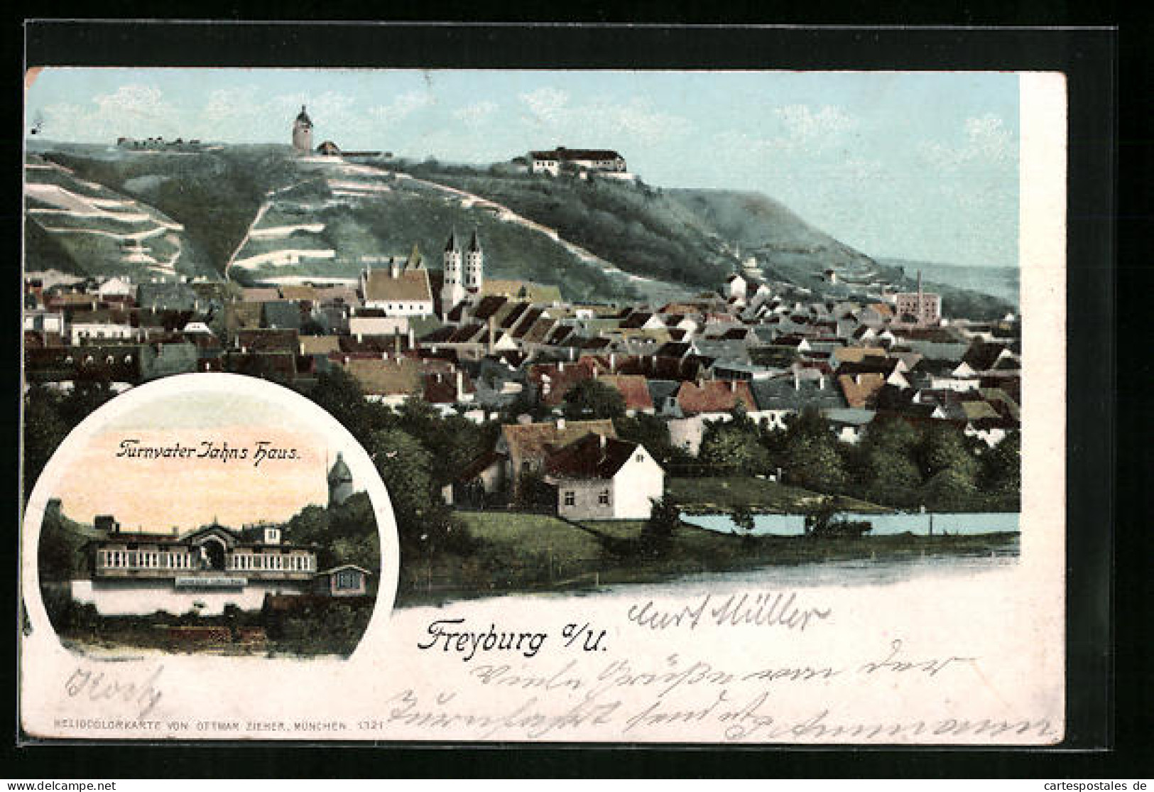 AK Freyburg A. U., Ortsansicht, Turnvater-Jahns-Haus Frontansicht  - Freyburg A. D. Unstrut