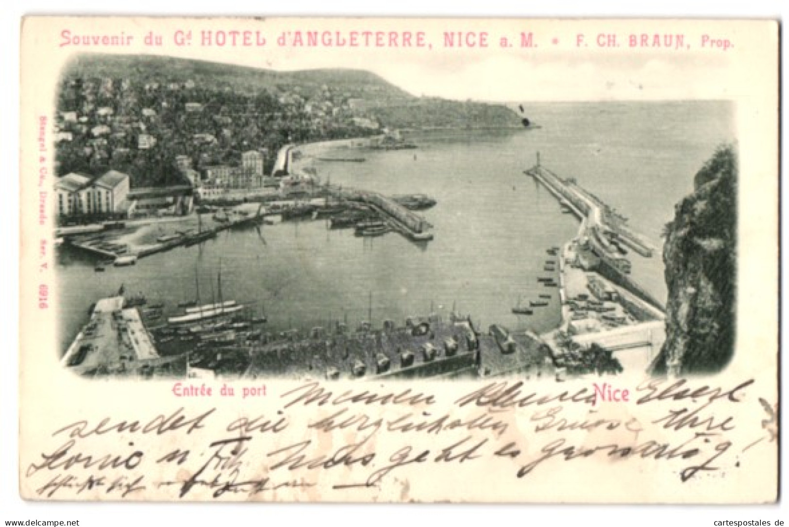 CPA En Relief Nice A. M., Entrée Du Port  - Navigazione – Porto
