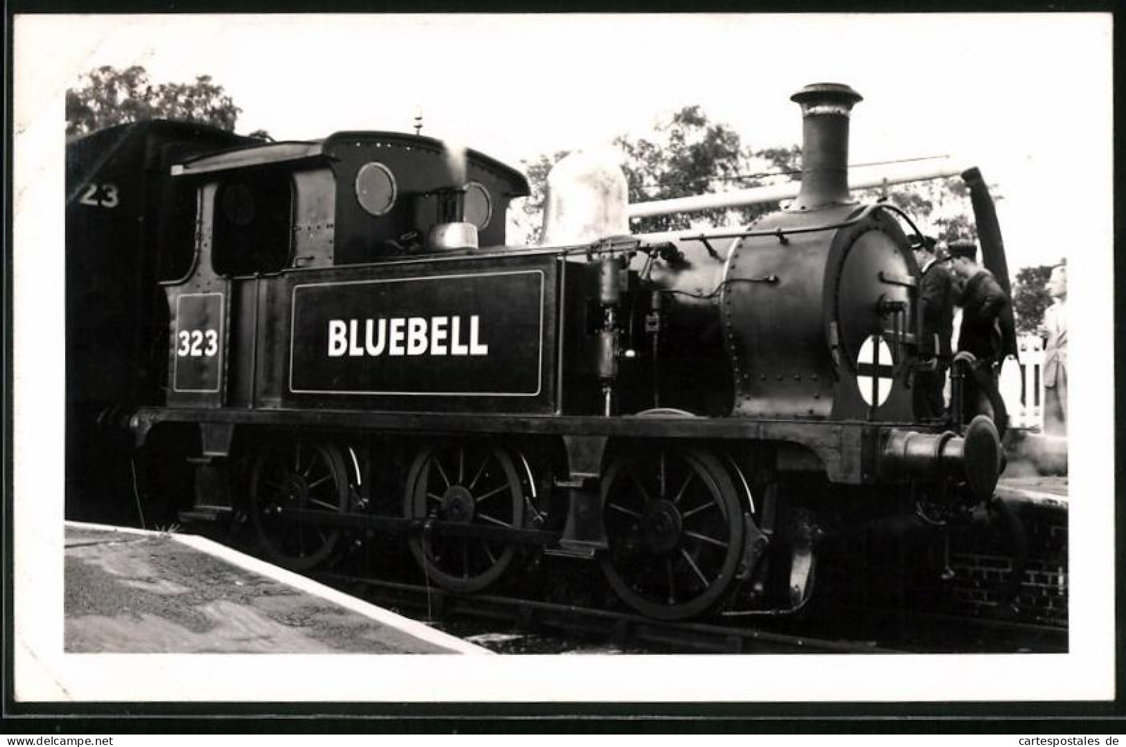 Fotografie Britische Eisenbahn, Dampflok, Lokomotive Bluebell Nr. 323  - Eisenbahnen
