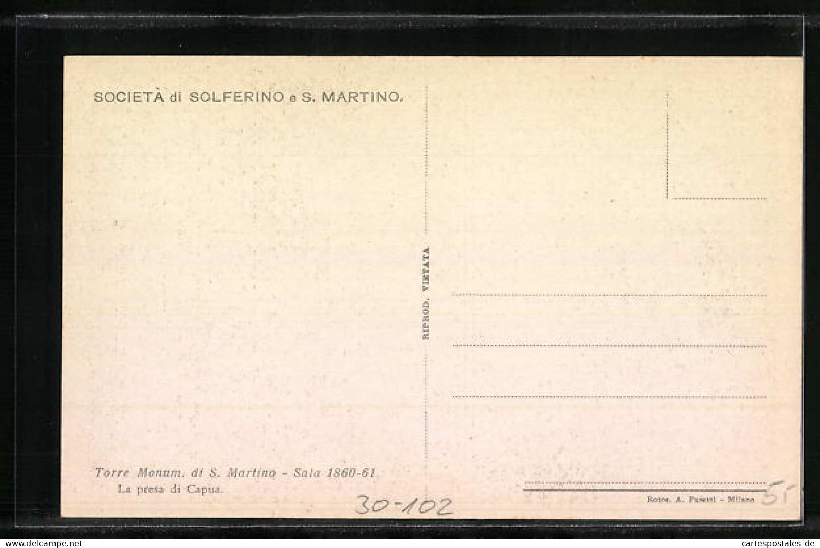 Cartolina La Presa Di Capua, Italienischer Unabhängigkeitskrieg  - Altri & Non Classificati