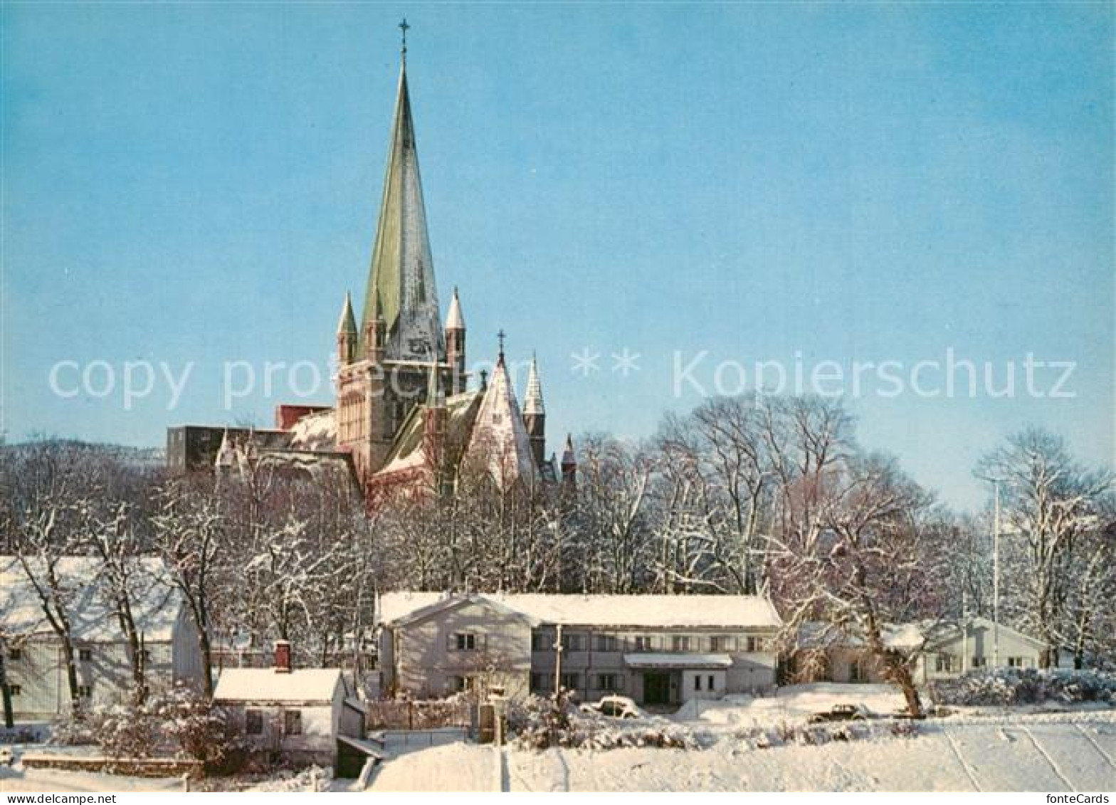 73592685 Trondheim Nidarosdomen Kirche Winter Trondheim - Norway