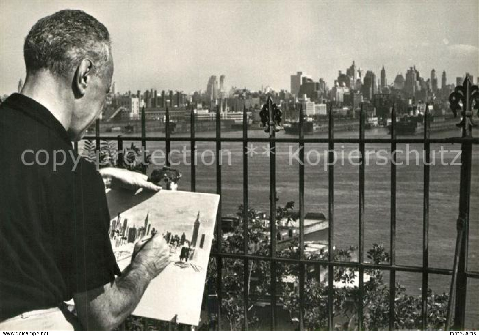 73590466 New_York_City View Of Manhattan Painter - Other & Unclassified