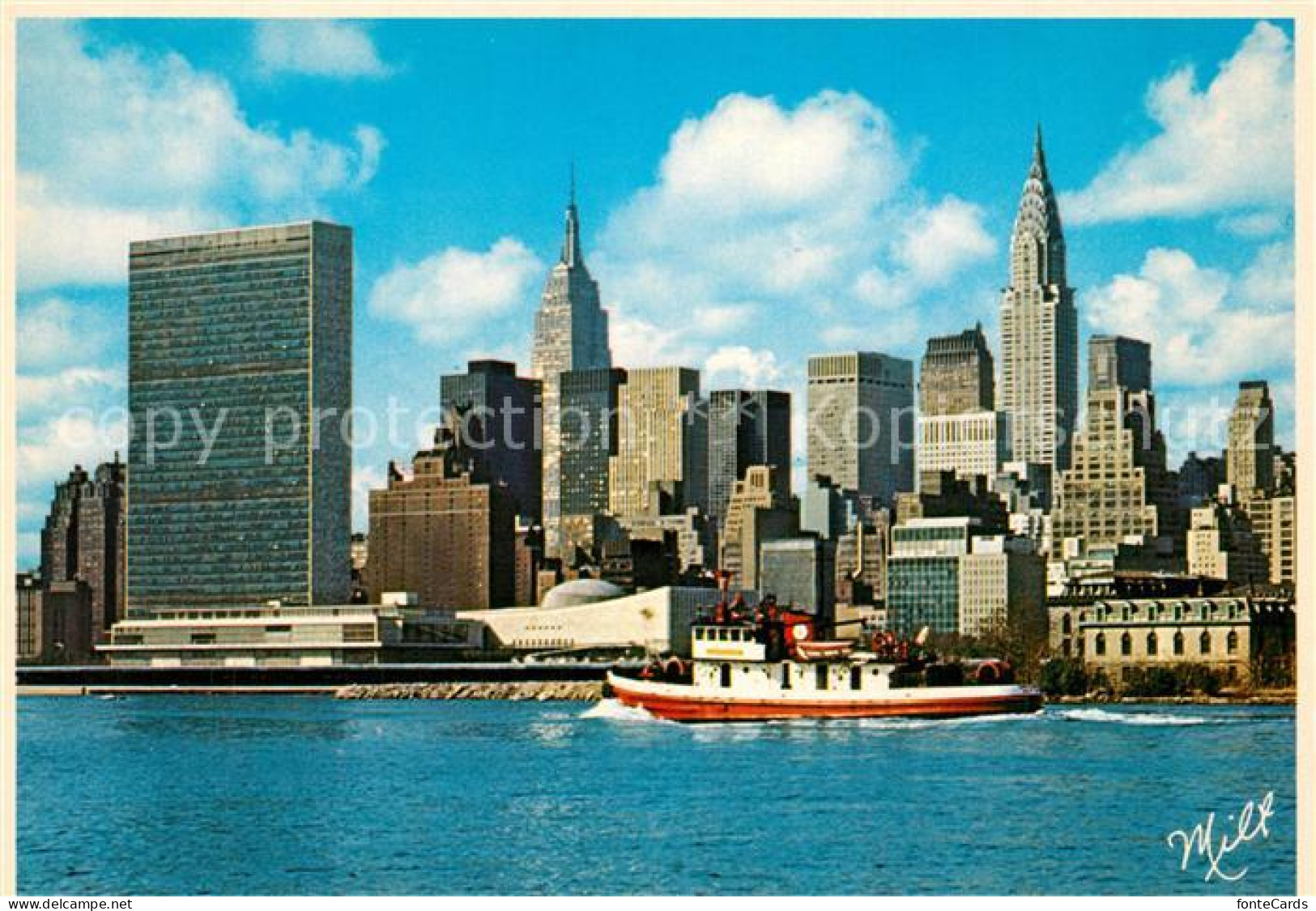 73590437 New_York_City Skyline View From The East River United Nations Headquart - Altri & Non Classificati