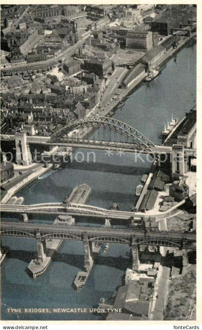73589954 Newcastle Upon Tyne Tyne Bridges Aerial View  - Andere & Zonder Classificatie