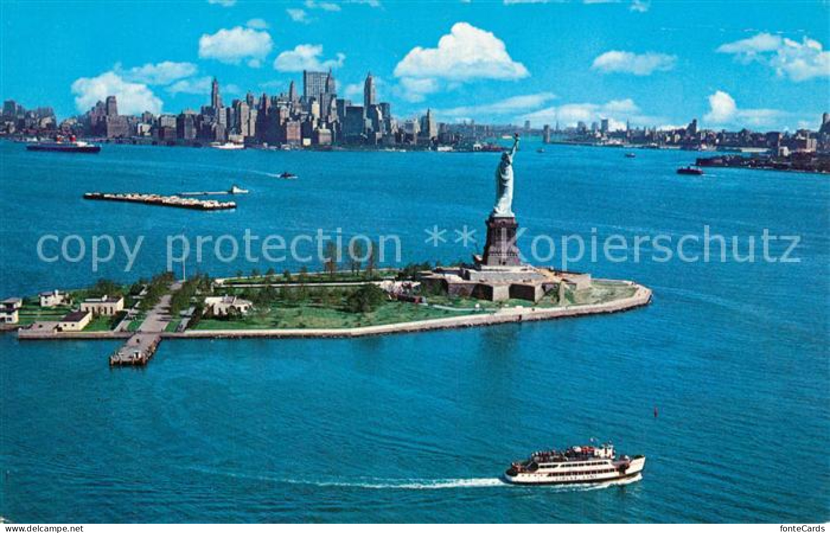 73589942 New_York_City Lower New York Harbor Statue Of Liberty Skyline Aerial Vi - Sonstige & Ohne Zuordnung