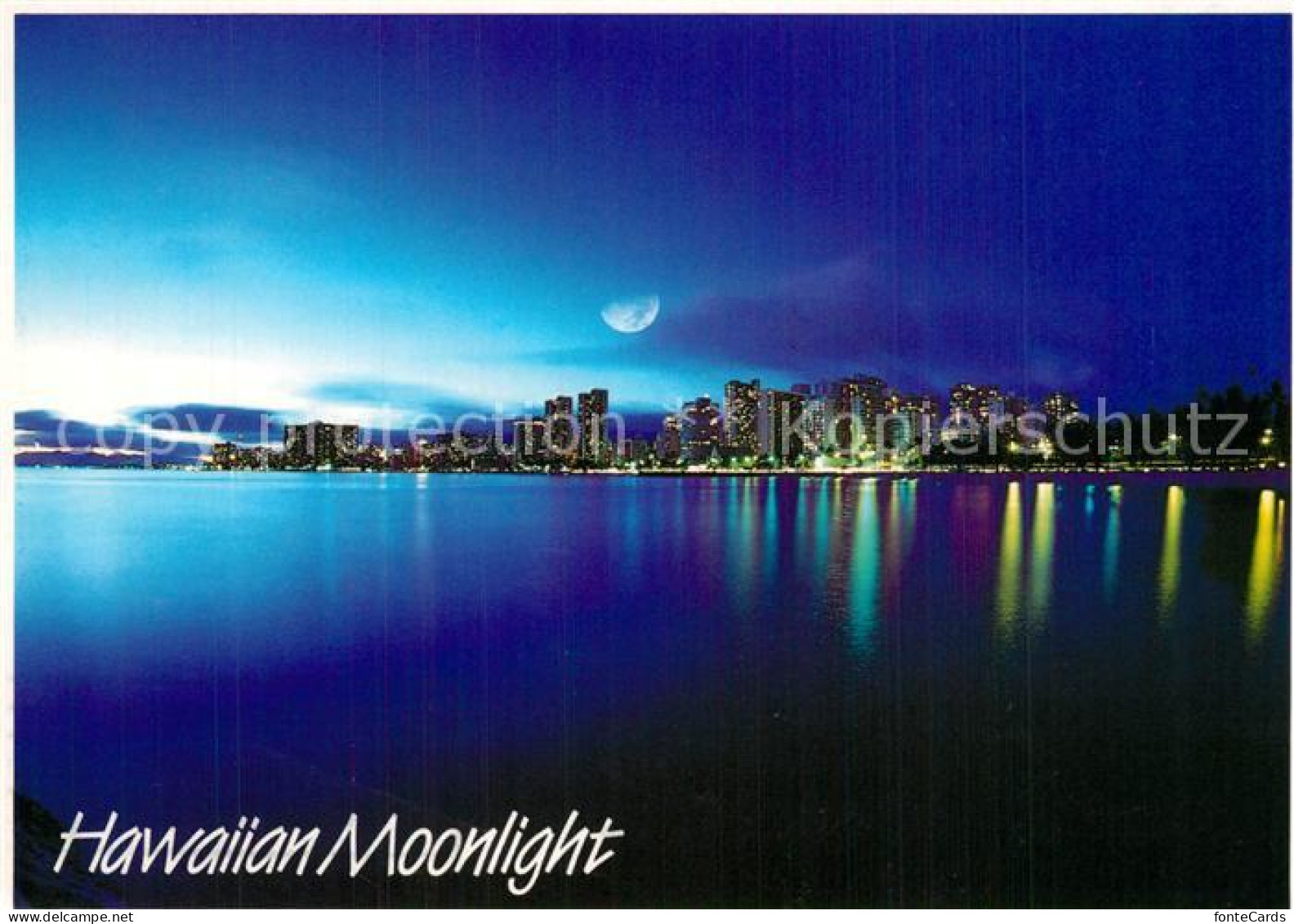 73589526 Waikiki Skyline Hawaiian Monnlight - Autres & Non Classés