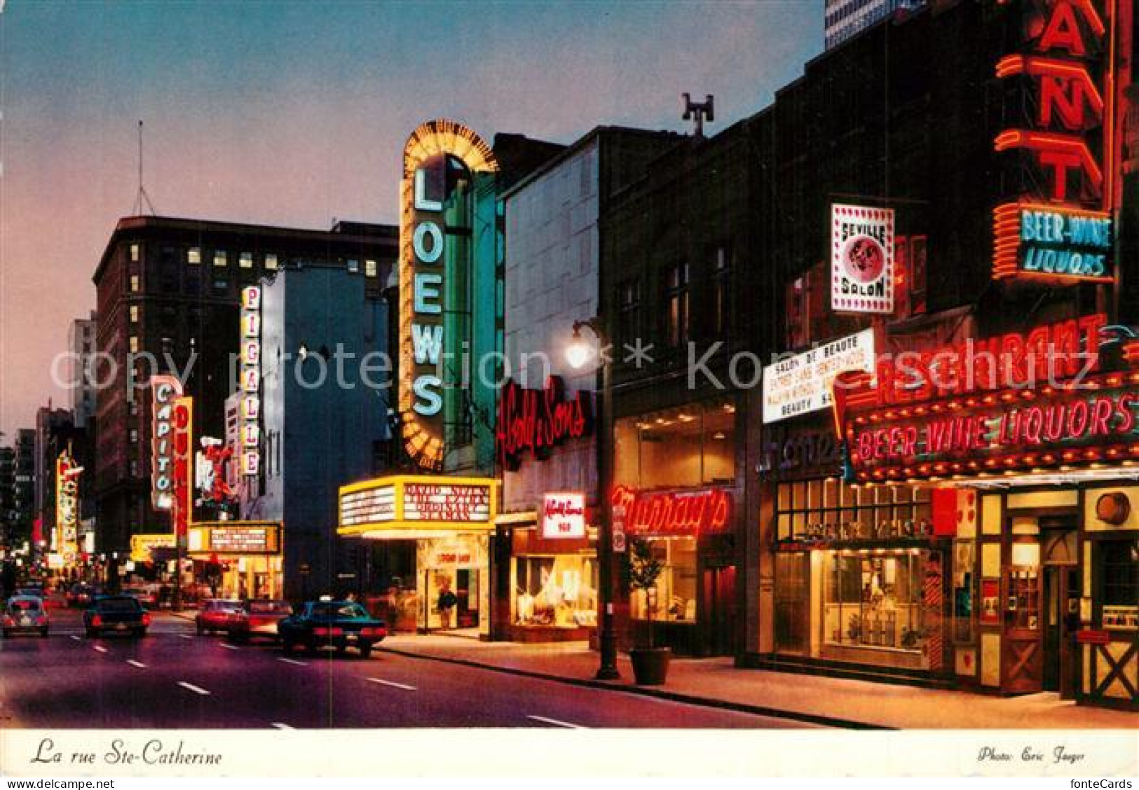 73589386 Montreal Quebec St. Catherine Street At Night Montreal Quebec - Zonder Classificatie