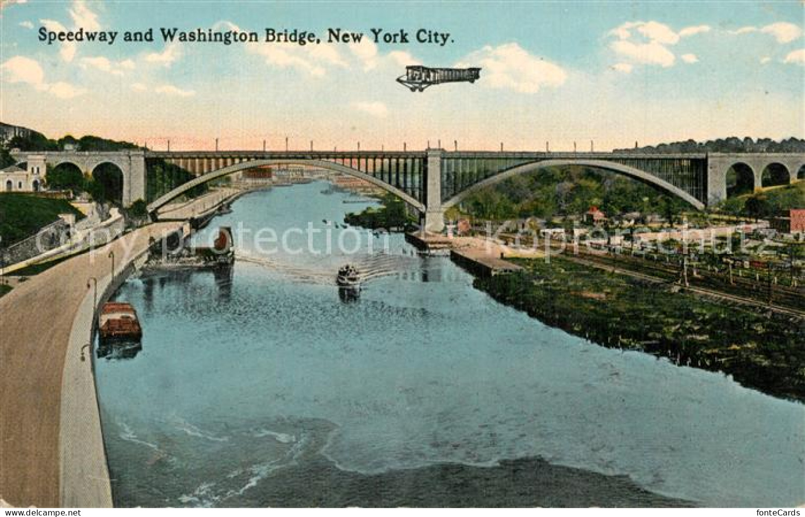 73588860 New_York_City Speedway And Washington Bridge - Andere & Zonder Classificatie