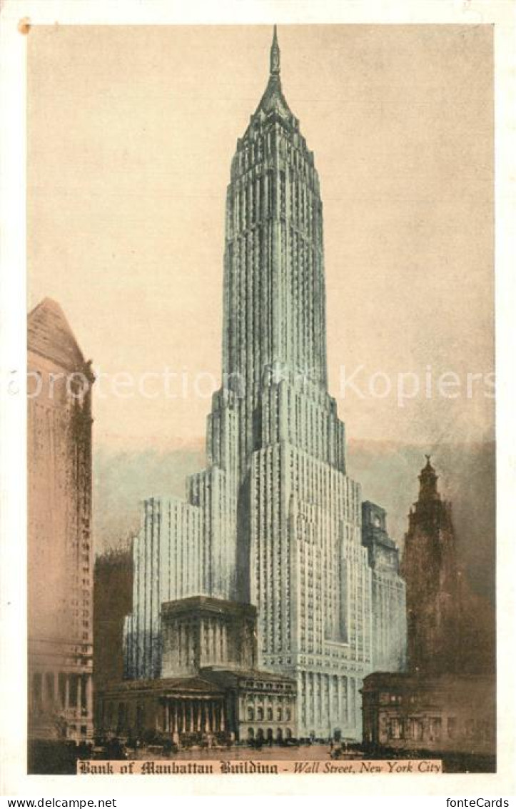 73588859 New_York_City Bank Of Manhattan Building Wall Street - Other & Unclassified