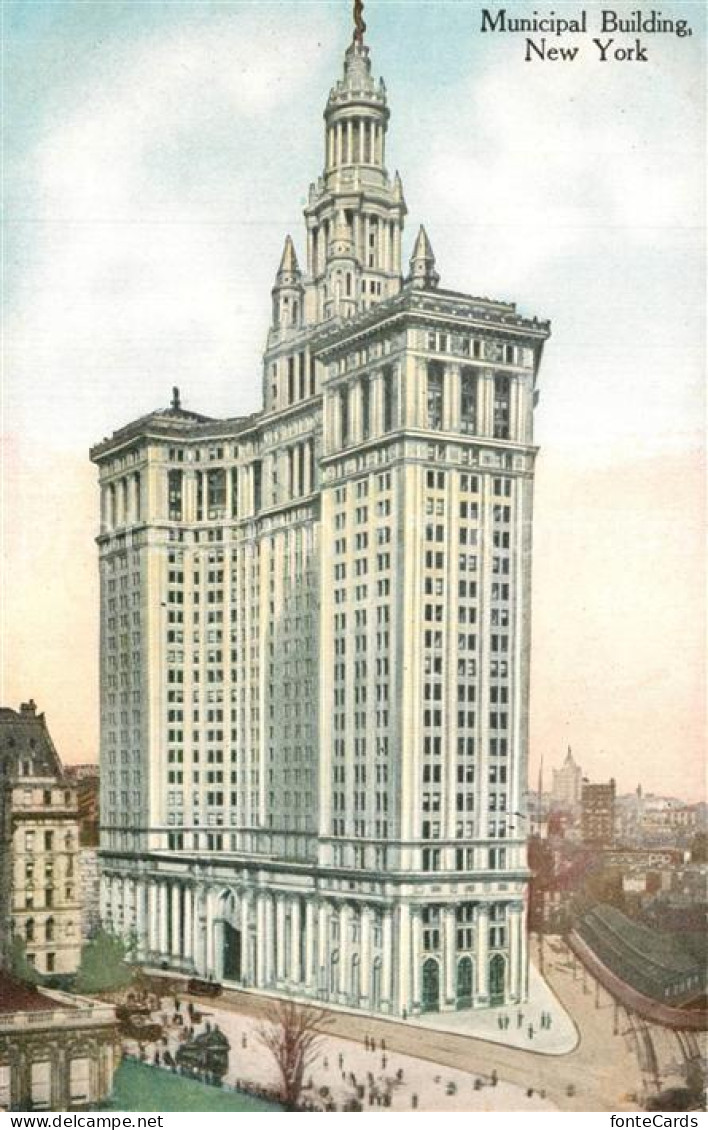 73588822 New_York_City Municipal Building Illustration - Sonstige & Ohne Zuordnung