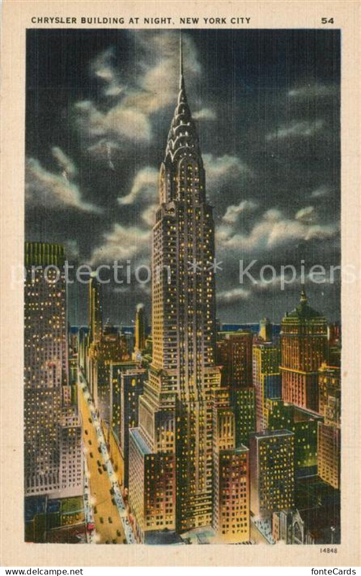 73588819 New_York_City Chrysler Building At Night Illustration - Andere & Zonder Classificatie