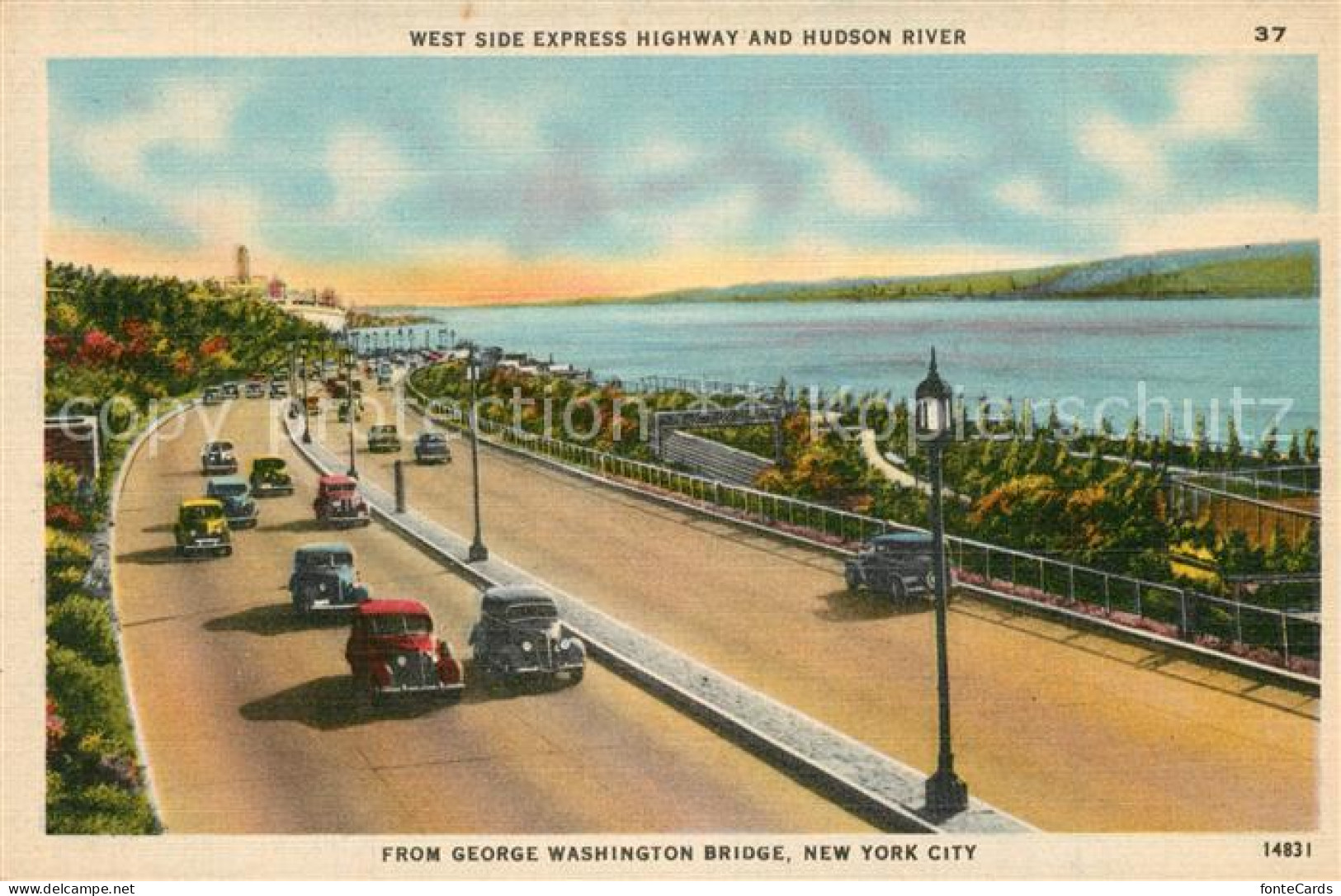 73588815 New_York_City West Side Express Highway And Hudson River George Washing - Andere & Zonder Classificatie