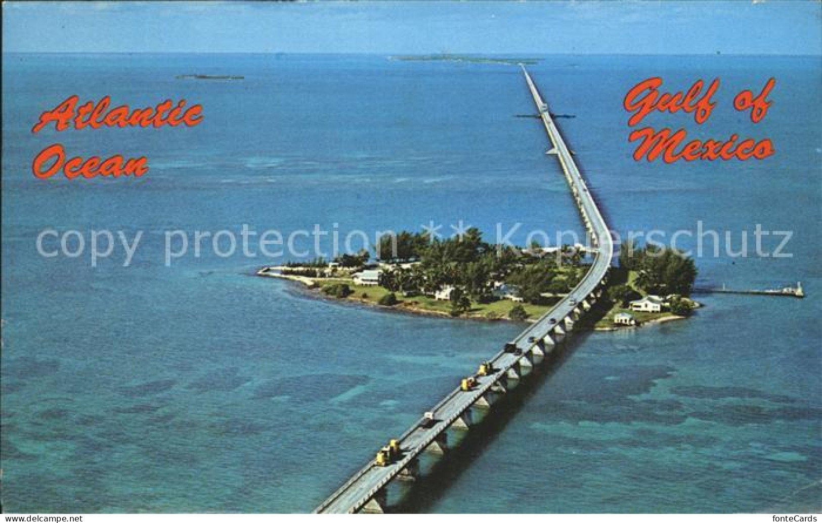 72167561 Florida_Keys Seven Mile Bridge Atlantic Ocean And Gulf Of Mexiko Air Vi - Other & Unclassified