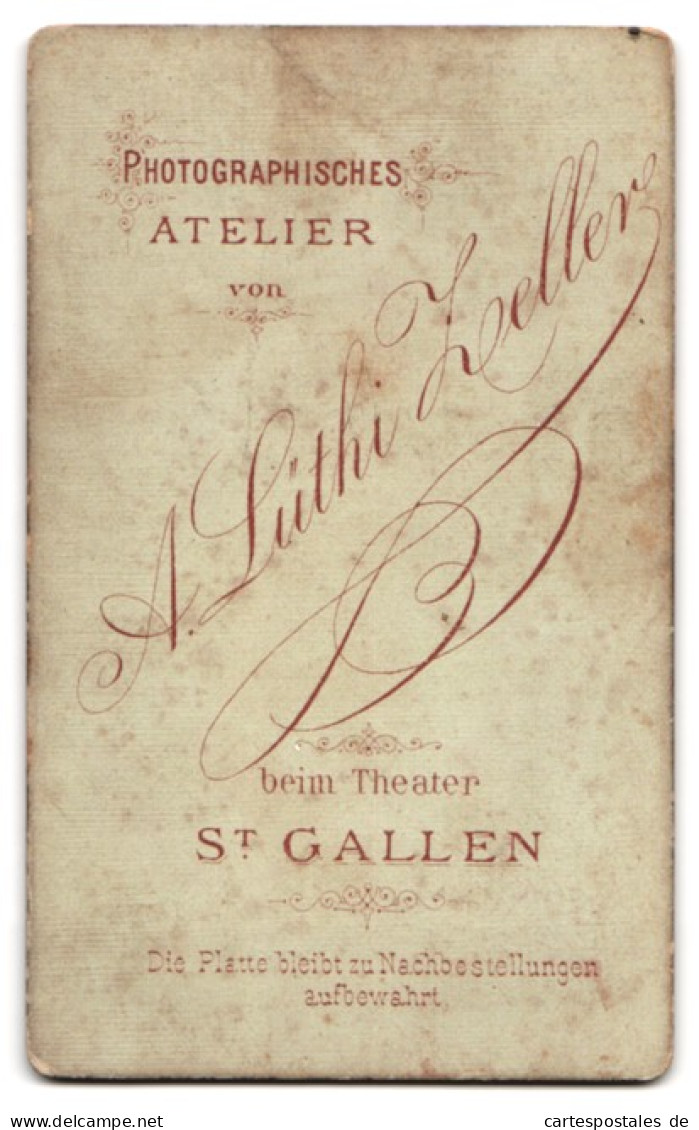 Fotografie A. Lüthi Zeller, St. Gallen, Eleganter Herr Im Anzug  - Anonymous Persons