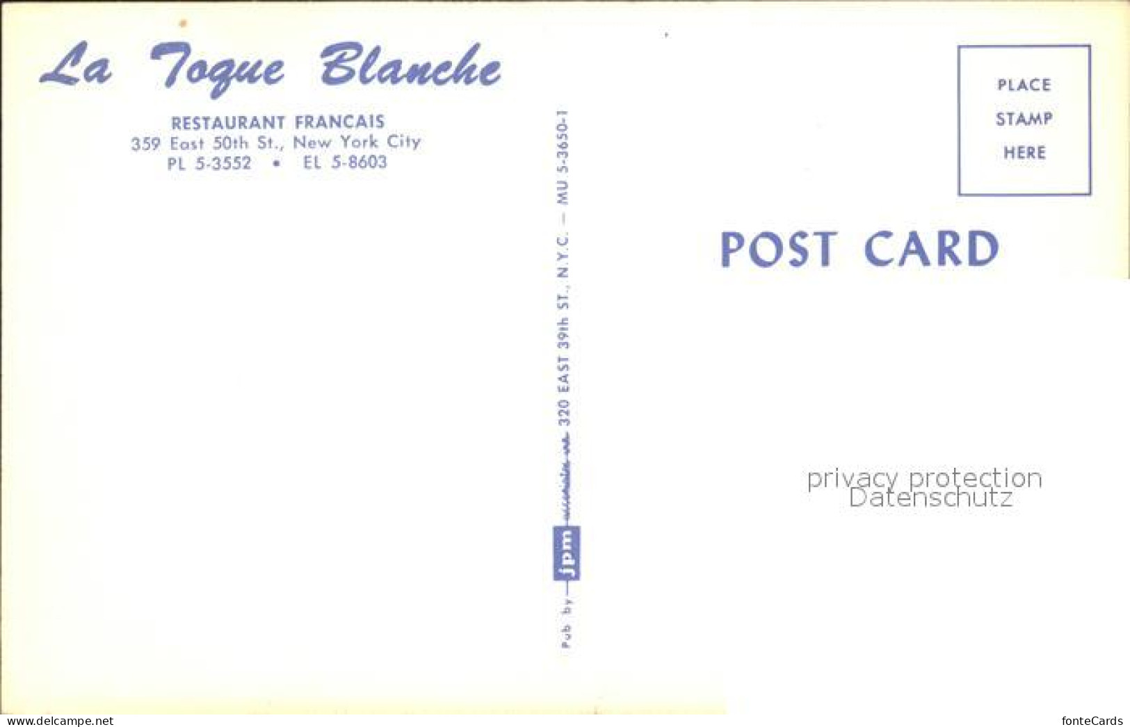 72167430 New_York_City La Togue Blanche Restaurant Francais Bar - Other & Unclassified