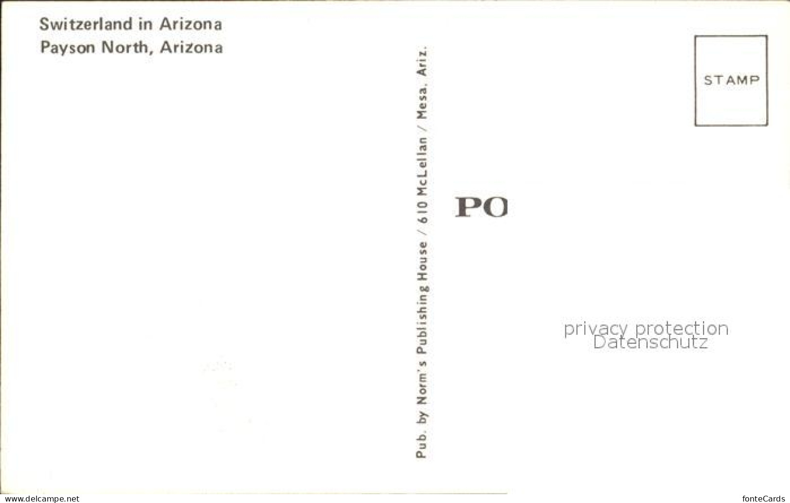 72167292 Payson Arizona Switzerland In Arizona Payson Arizona - Autres & Non Classés