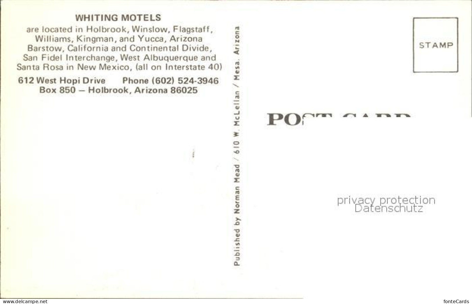72167289 Holbrook Arizona Whiting Motels Holbrook Arizona - Andere & Zonder Classificatie