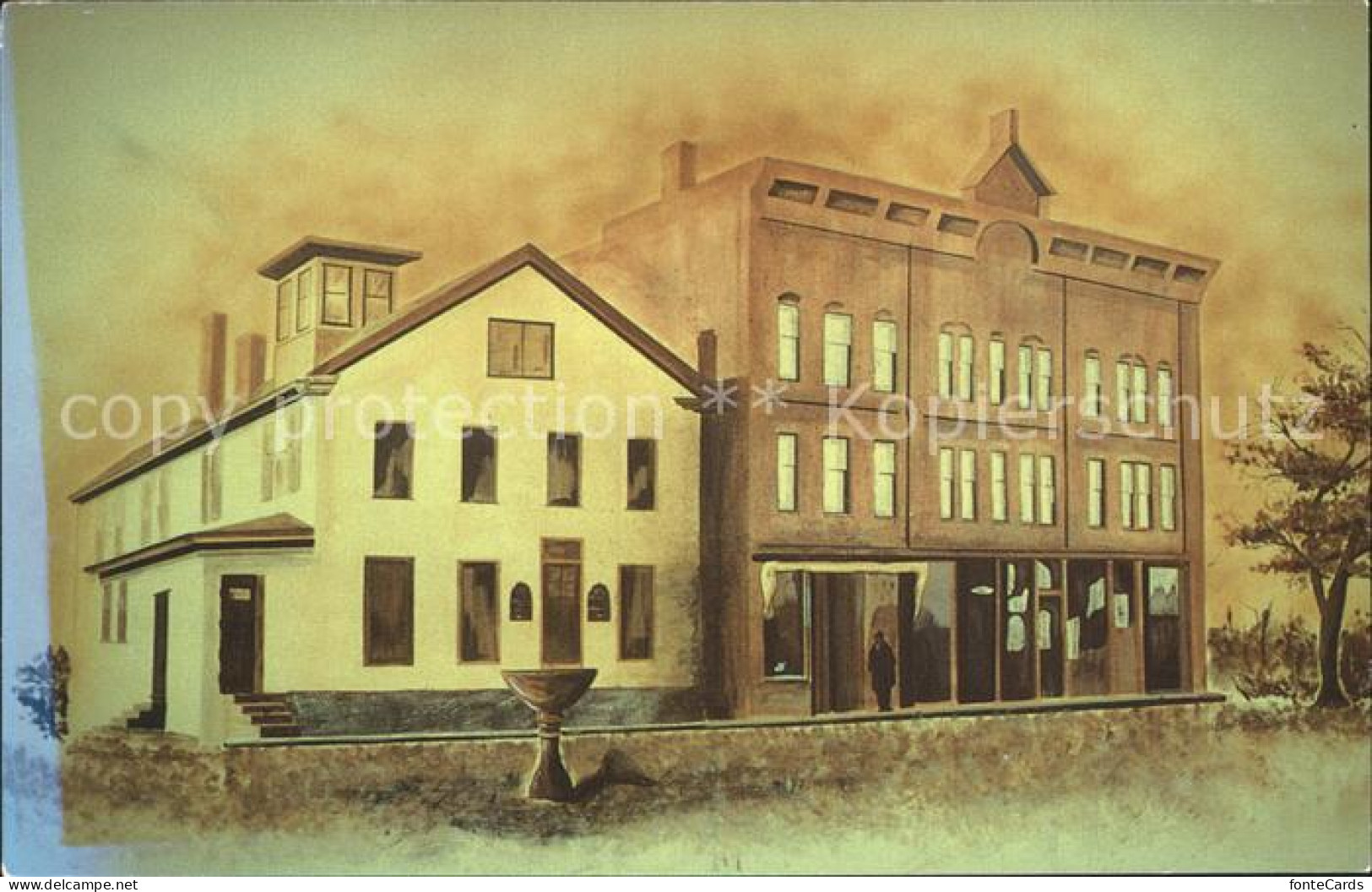 72167192 Plainville_Connecticut Plainville Chamber Of Commerce Painting By David - Autres & Non Classés