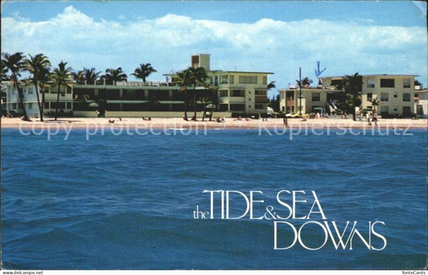 72161922 Hollywood_Florida Tide And Sea Downs Apartment Motel Beach Atlantic Oce - Andere & Zonder Classificatie