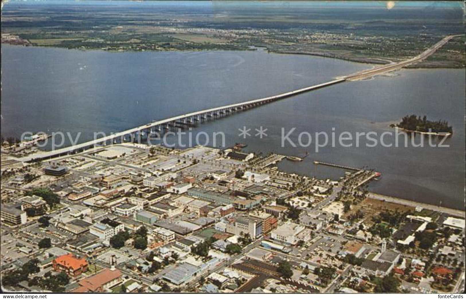 72161912 Fort_Myers Bridge Across Caloosahatchee River Air View - Other & Unclassified