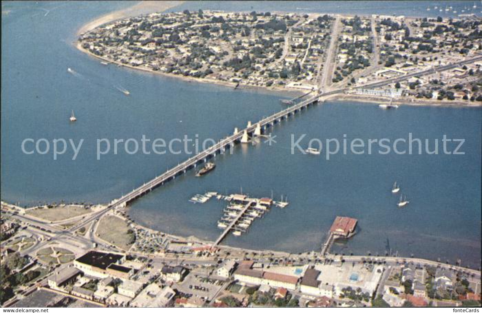 72161818 Saint_Augustine_Florida Aerial View Of The Historic City Bridge Of Lion - Sonstige & Ohne Zuordnung