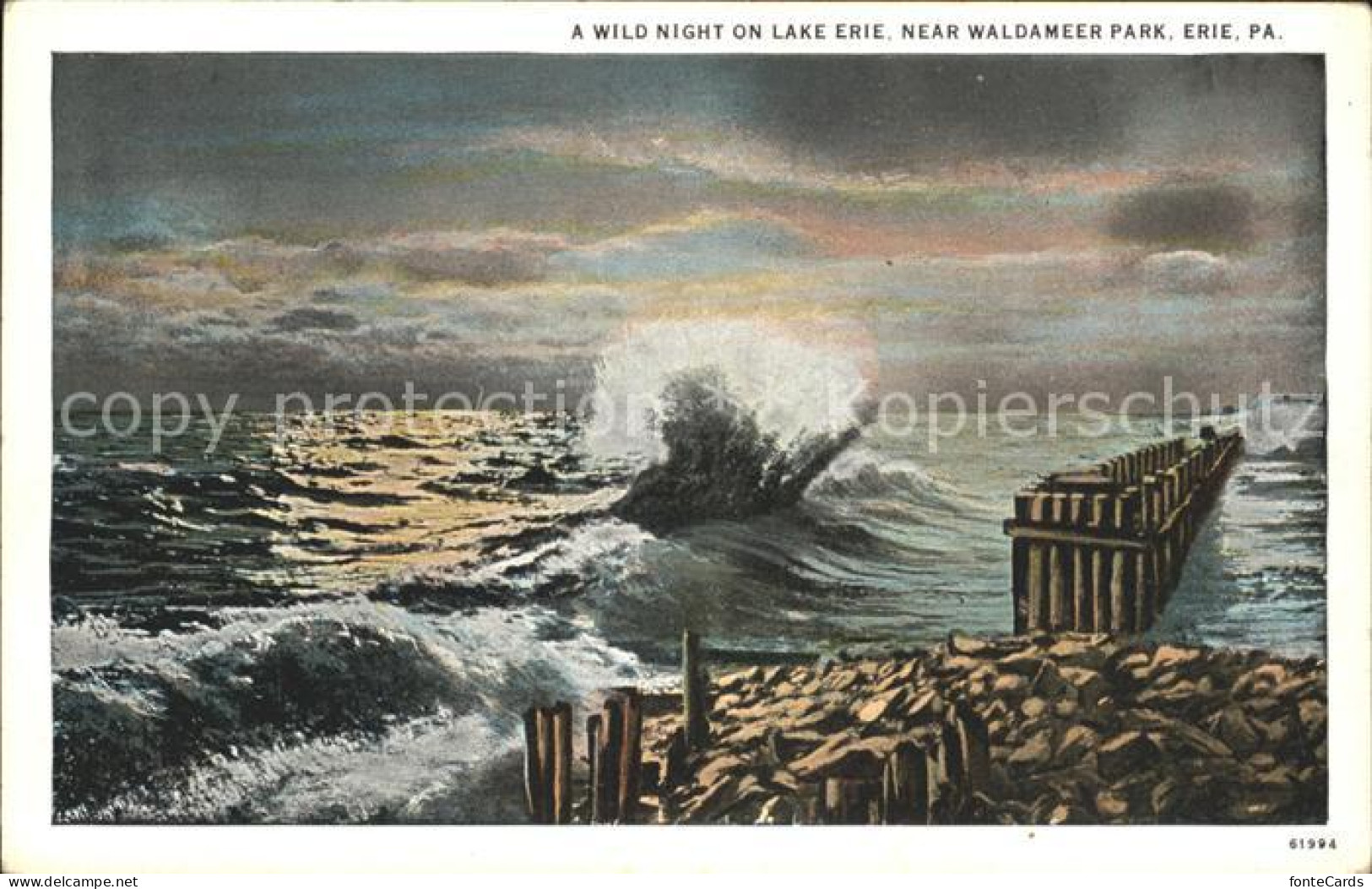 72161424 Erie Pennsylvania A Wild Night On Lake Erie Near Waldameer Park Erie Pe - Autres & Non Classés