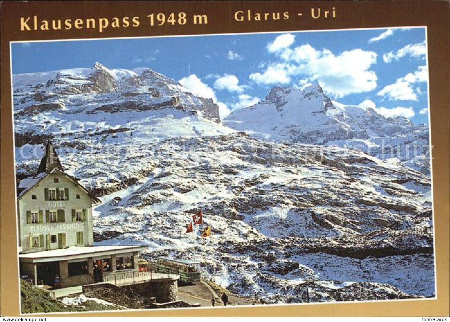 12468142 Klausenpass Passhoehe Berghotel Claridenstock Scheerhorn Glarner Alpen  - Andere & Zonder Classificatie