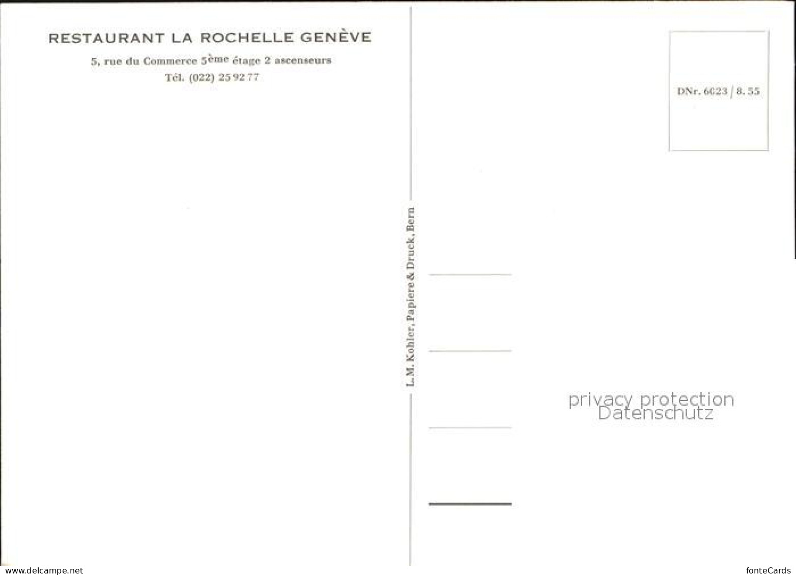 12467962 Genf GE Restaurant La Rochelle Genf GE - Sonstige & Ohne Zuordnung