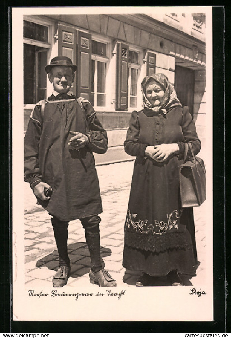 AK Rieser Bauernpaar In Tracht  - Costumes