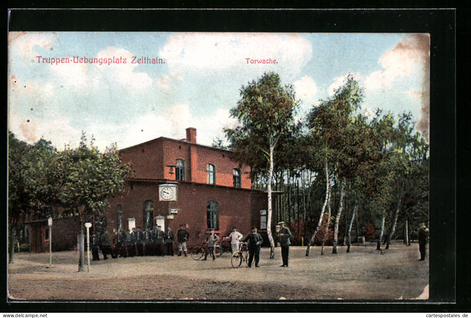 AK Zeithain, Truppenübungsplatz Mit Soldaten Am Tor  - Zeithain