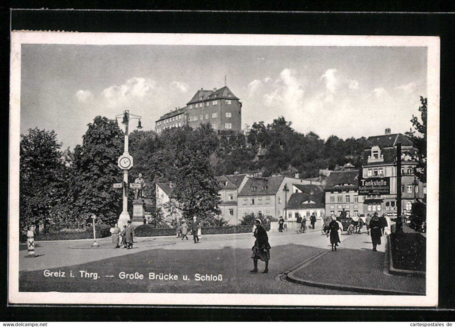 AK Greiz /i. Thrg., Grosse Brücke Und Schloss  - Greiz