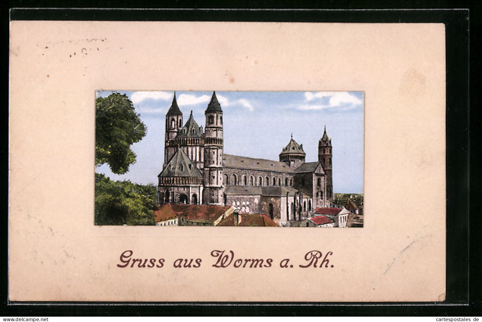 AK Worms /a. Rh., Totalansicht Der Kirche  - Worms