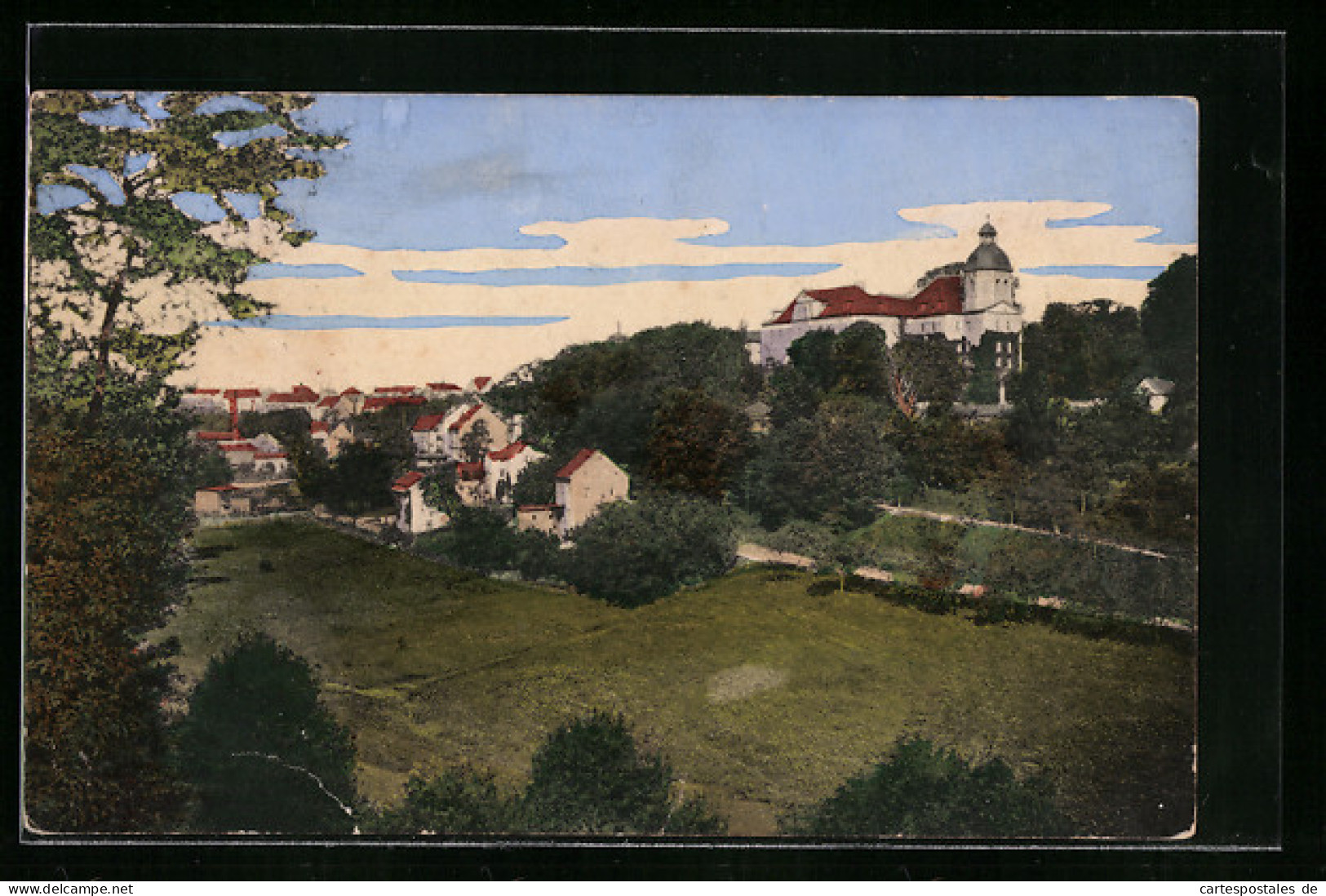 AK Eisenberg I. Thür., Ortsansicht Mit Schloss  - Eisenberg