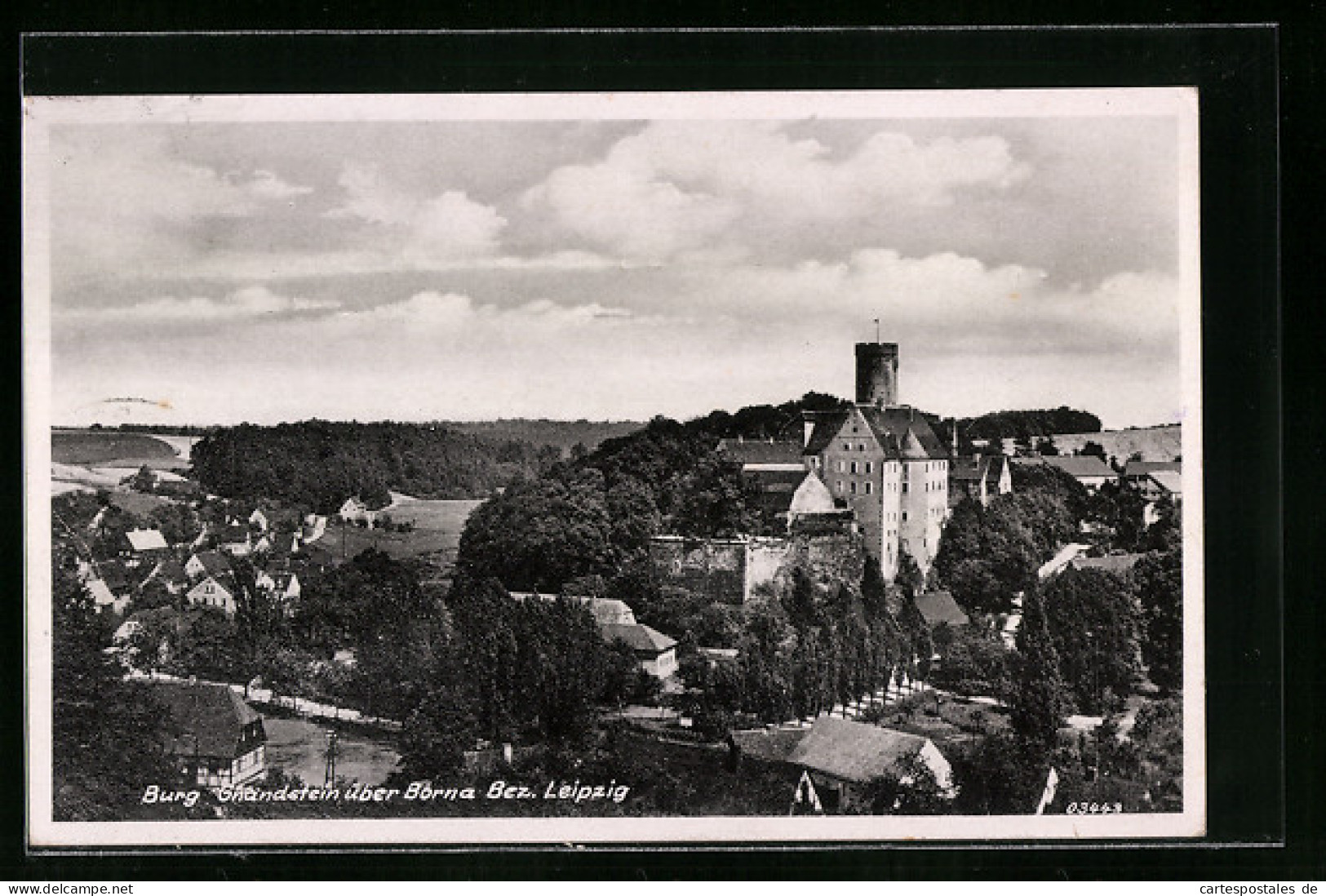 AK Borna, Burg Gnandstein Mit, Teilansicht Des Ortes  - Borna