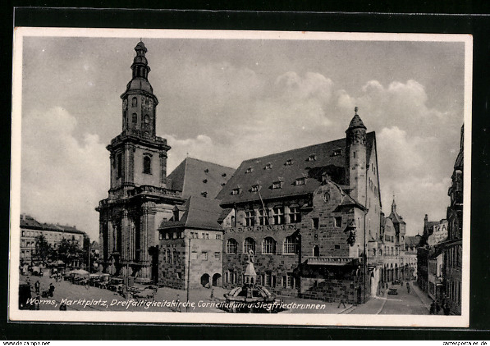 AK Worms, Marktplatz Mit Dreifaltigkeitskirche  - Worms