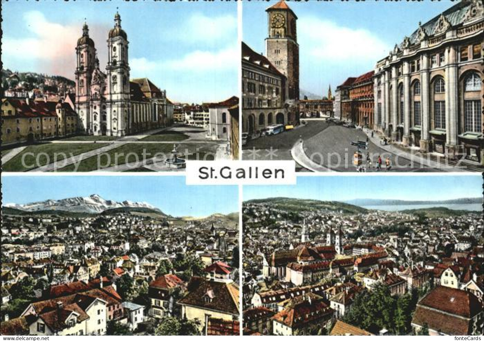 12467212 St Gallen SG Stiftskirche Innenstadt Blick Ueber Die Stadt St. Gallen - Sonstige & Ohne Zuordnung