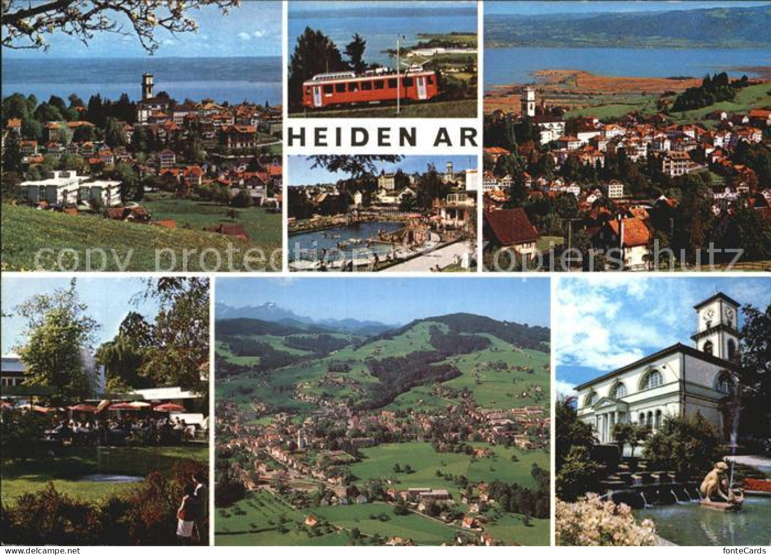 12467211 Heiden AR Teilansichten Eisenbahn Bodensee Fliegeraufnahme Heiden - Autres & Non Classés