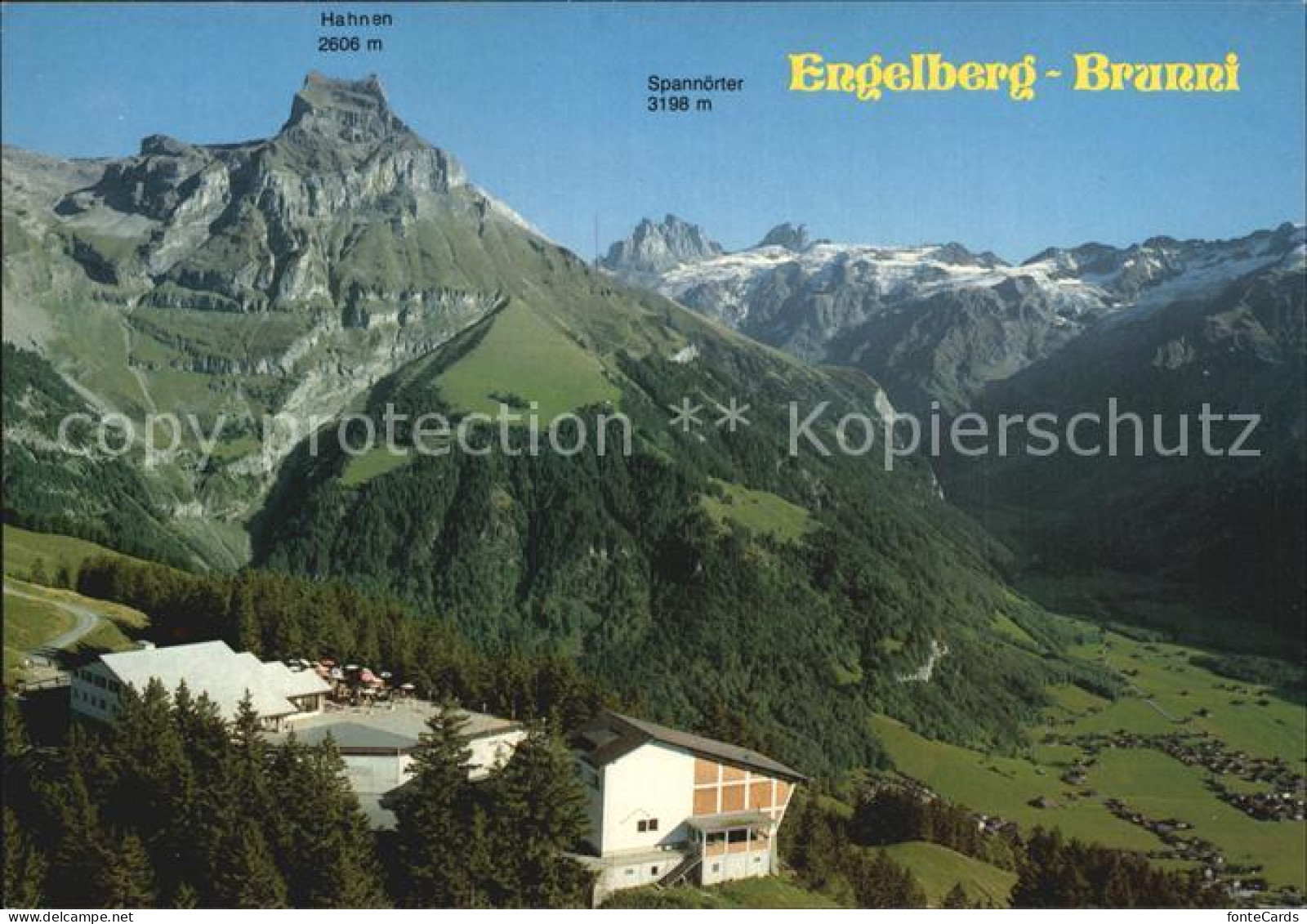 12467084 Engelberg OW Bergrestaurant Ristis Brunni Mit Hahnen Und Spannoerter Fl - Altri & Non Classificati