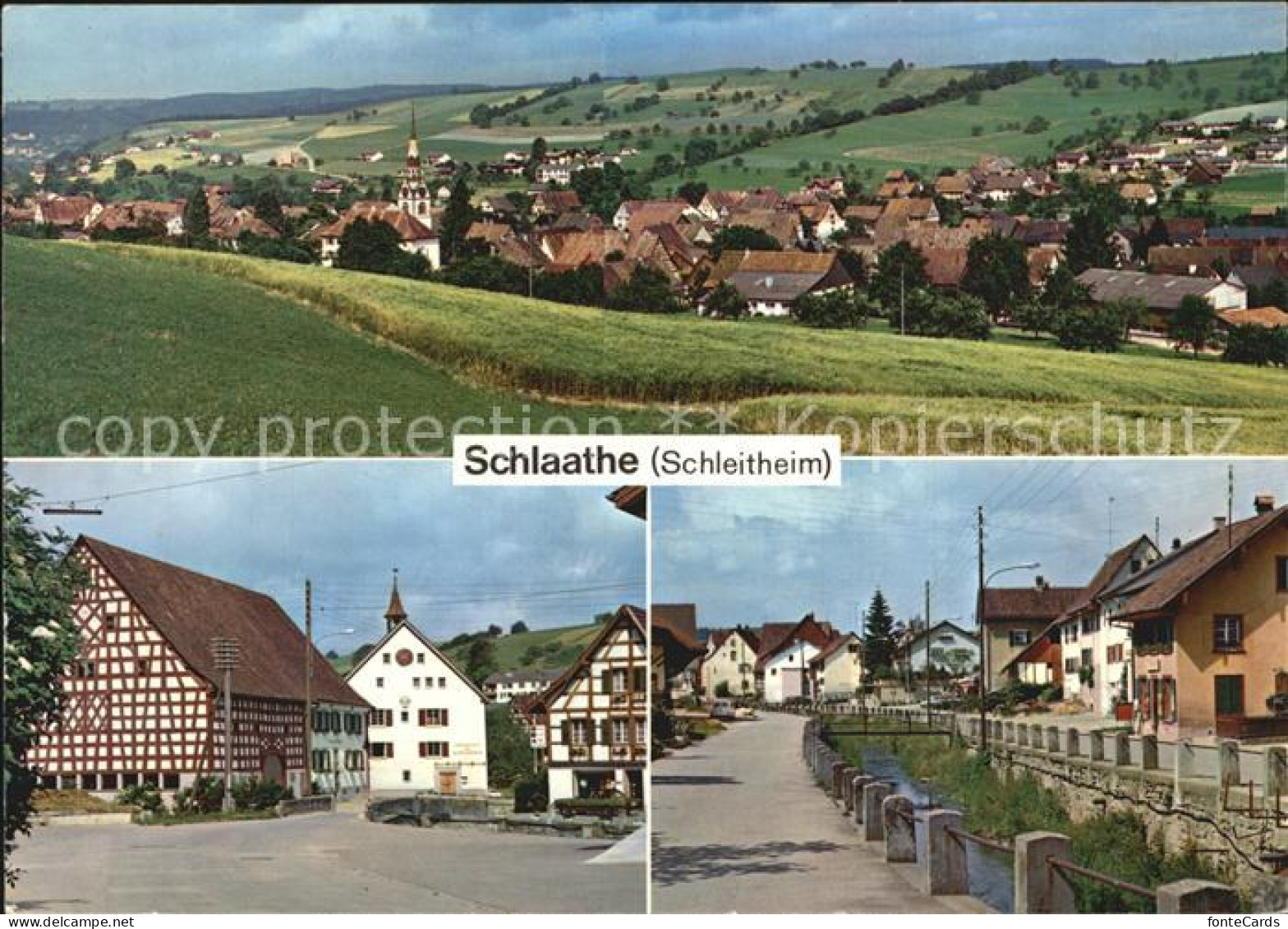 12466381 Schleitheim Panorama Fachwerkhaus Dorfpartie Schleitheim - Andere & Zonder Classificatie