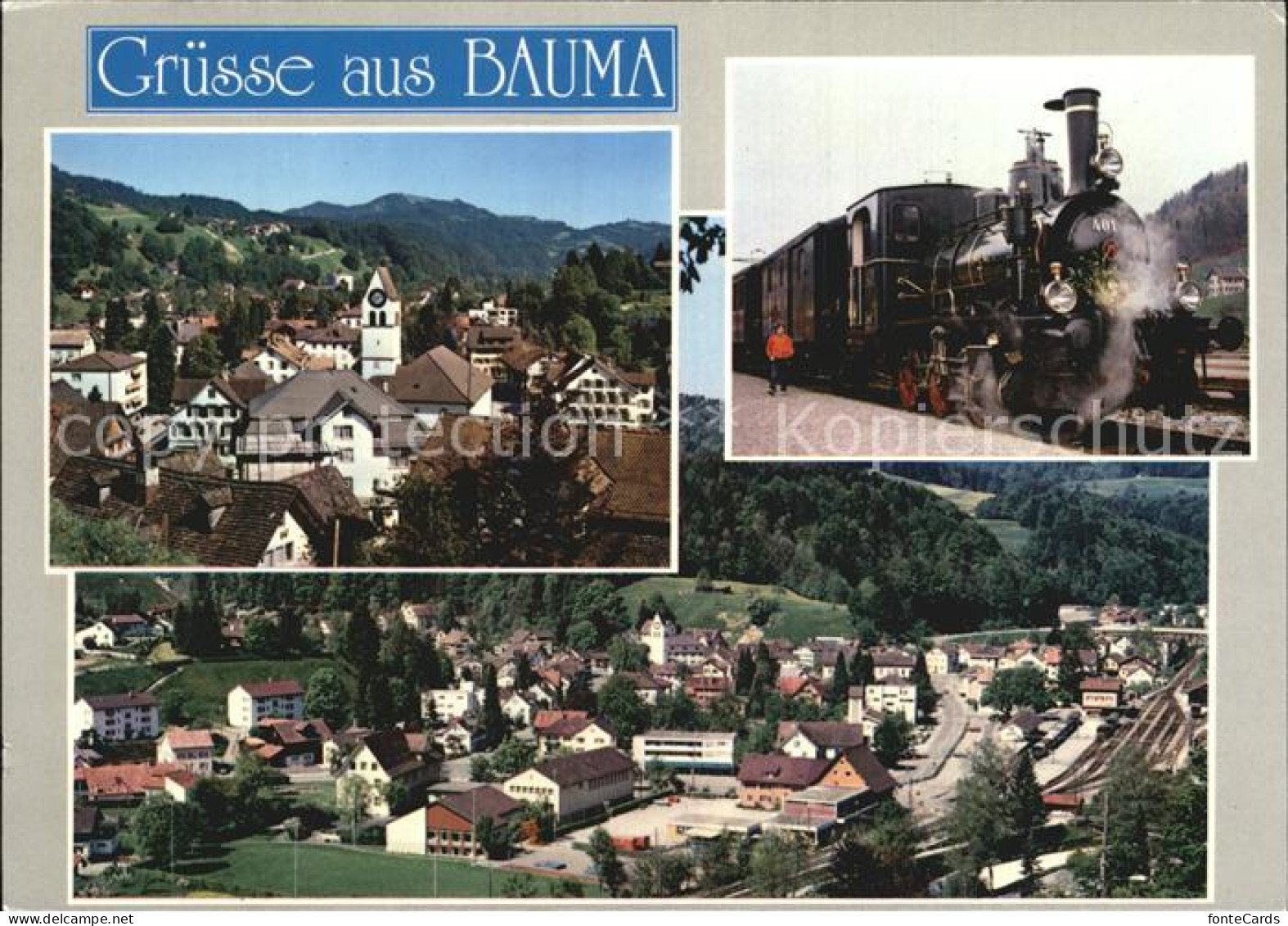 12466380 Bauma Teilansicht Dampflokomotive Stadtblick Bauma - Sonstige & Ohne Zuordnung