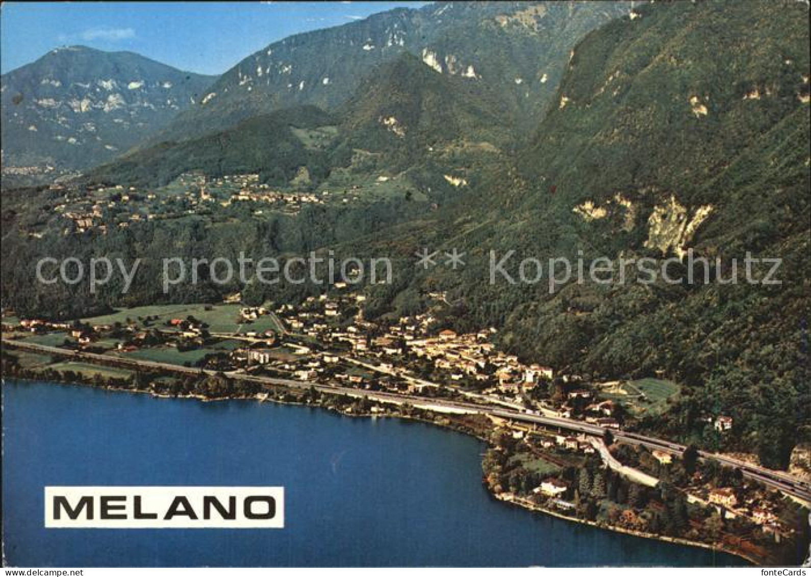 12466364 Melano Lago Di Lugano Fliegeraufnahme Melano - Sonstige & Ohne Zuordnung