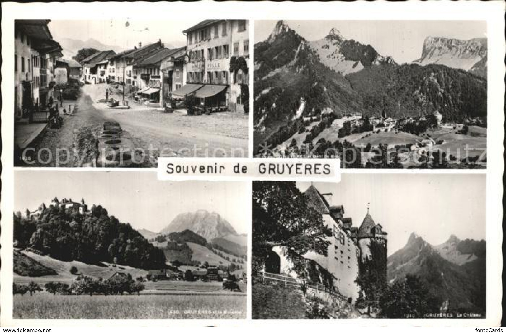 12466321 Gruyeres FR Dorfpartie Dent De Broc Moleson Le Chateau Gruyeres - Sonstige & Ohne Zuordnung