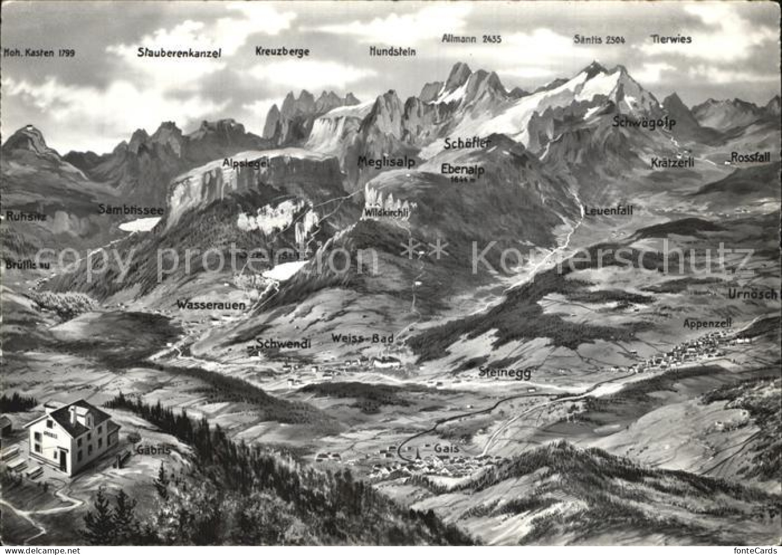 12465511 Appenzell IR Alpstein Bergpanoramen Appenzell - Autres & Non Classés