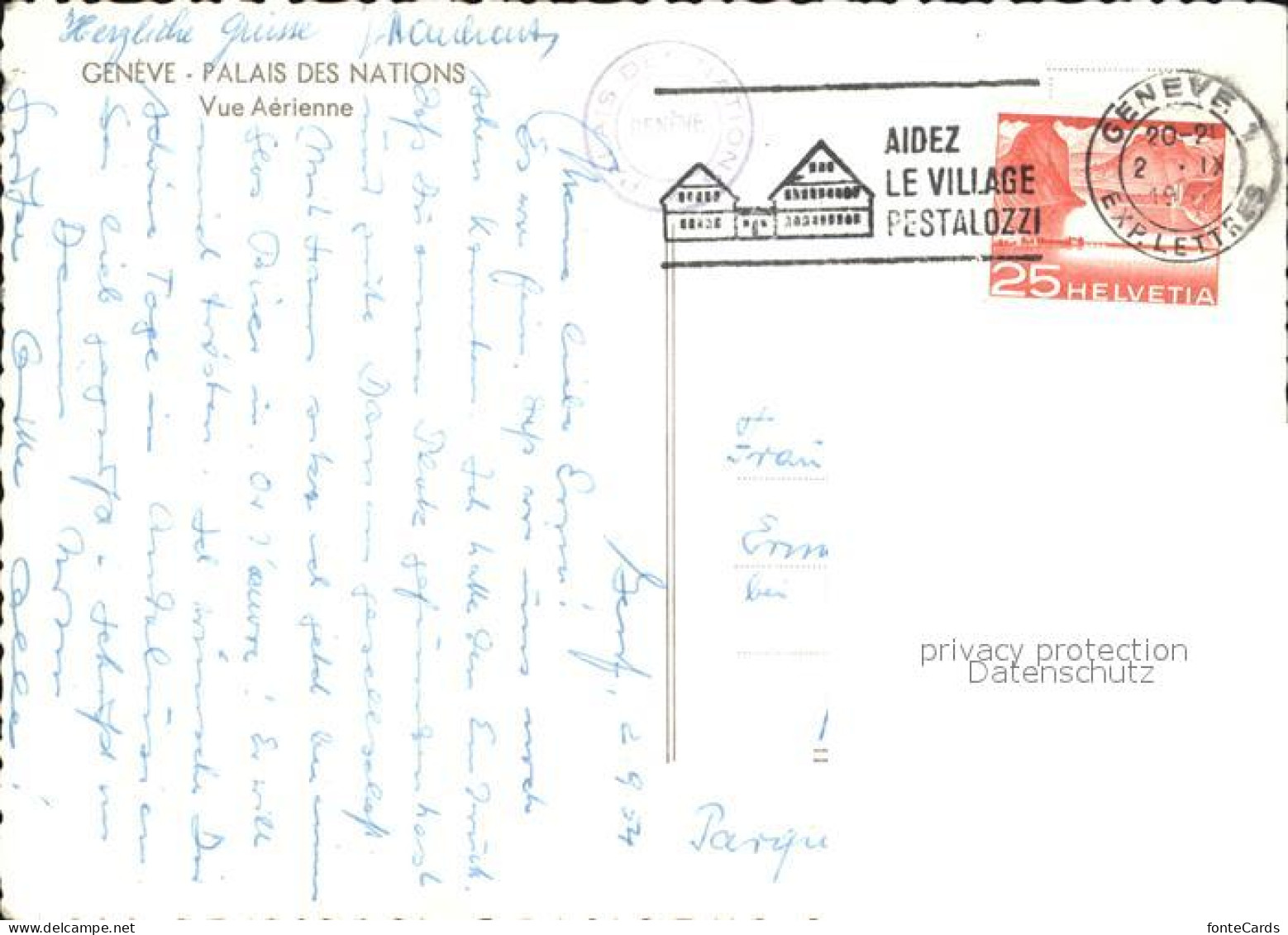 12464434 Geneve GE Palais Des Nations Vue Aerienne Geneve - Other & Unclassified