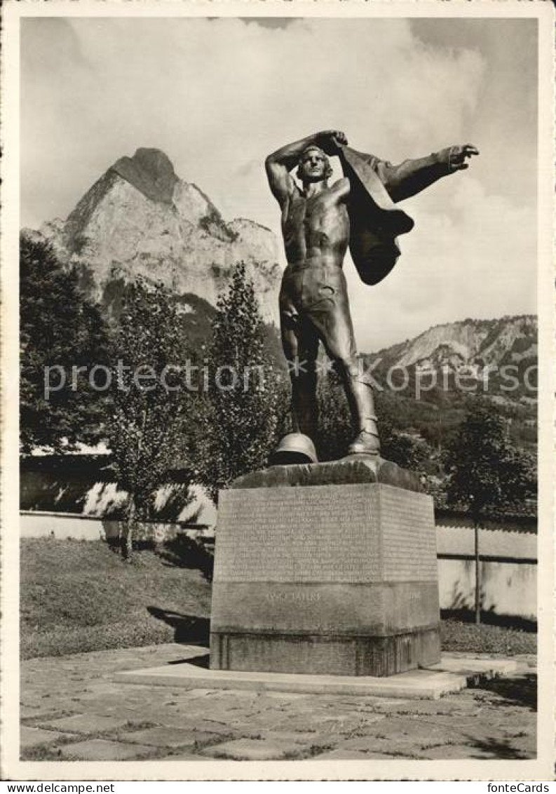 12464394 Schwyz Plastik Von H. Brandenberger Statue Schwyz - Andere & Zonder Classificatie