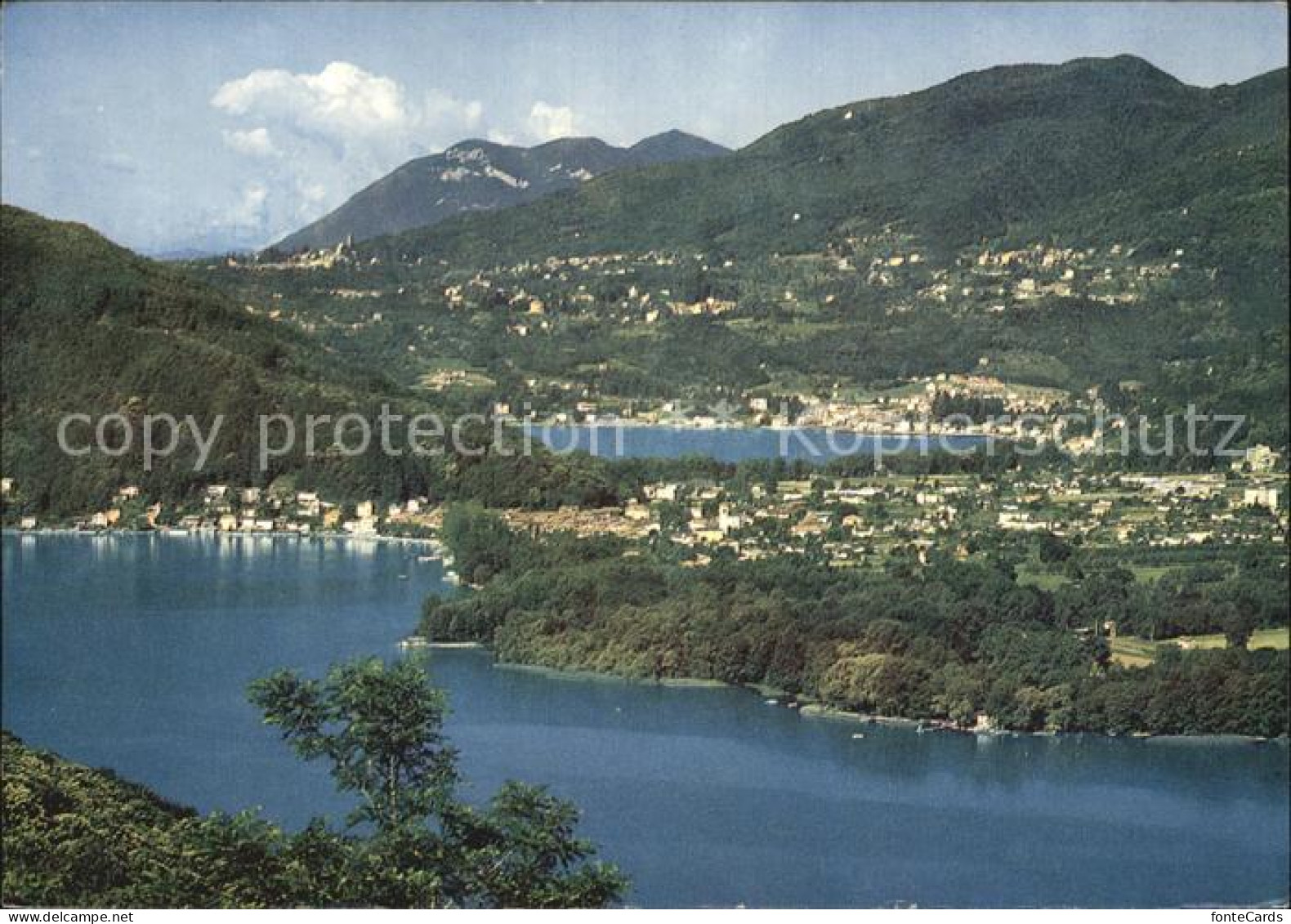 12462720 Caslano Fliegeraufnahme Mit Lago Di Lugano Caslano - Sonstige & Ohne Zuordnung