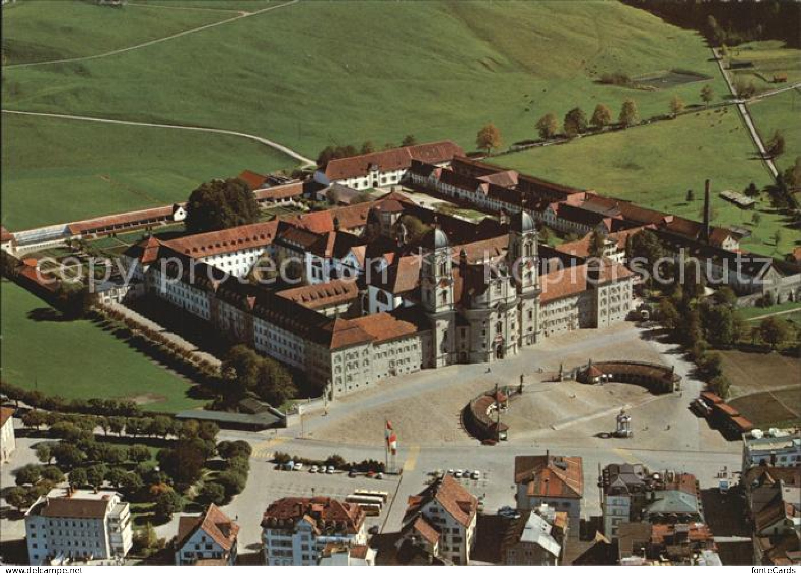 12462700 Einsiedeln SZ Fliegeraufnahme Kloster Einsiedeln - Sonstige & Ohne Zuordnung