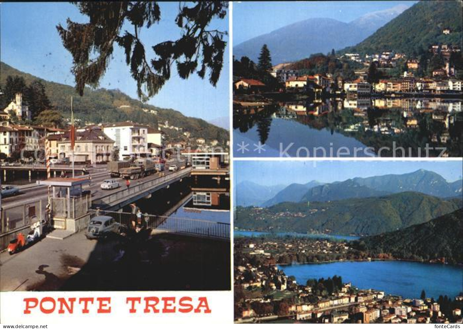 12462698 Ponte Tresa Fliegeraufnahme Lago-di-Lugano Ponte Tresa - Sonstige & Ohne Zuordnung